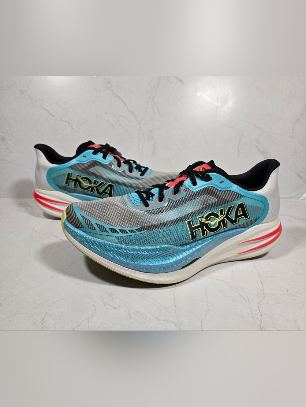 Hoka One One Cielo X1 2.0 Frost Black Unisex Sz W13 M12 Athletic Running Shoes